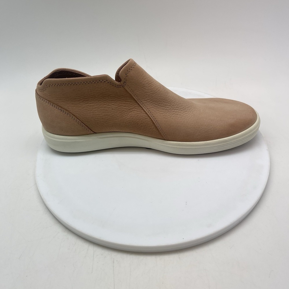 Ecco Soft 7 Short Zip Bootie Womens EU 41 US 10-10.5 Cashmere Tan Leather Shoes - Picture 6 of 10